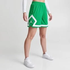 Nike Women's Jordan Heritage Diamond Shorts Lucky Green/White - DO5032 310 -Nike Store DO5032 310 M3