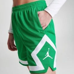 Nike Women's Jordan Heritage Diamond Shorts Lucky Green/White - DO5032 310 -Nike Store DO5032 310 M5