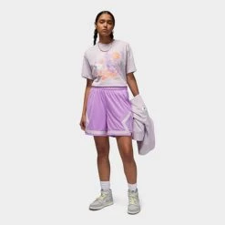 Nike Women's Jordan Heritage Diamond Shorts Rush Fuchsia/Iced Lilac - DO5032 532 -Nike Store DO5032 532 M3
