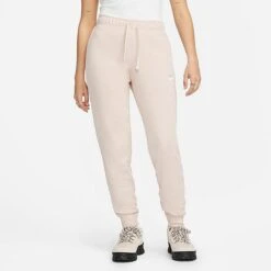 Women's Nike Sportswear Club Fleece Mid-Rise Slim Jogger Pants Pink Oxford/White - DQ5174 601