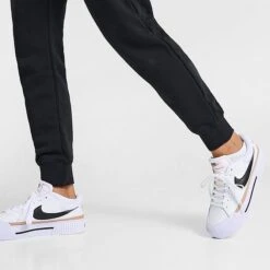 Women's Nike Sportswear Club Fleece Mid-Rise Jogger Pants Black/White - DQ5191 010 13 Women's Nike Sportswear Club Fleece Mid-Rise Jogger Pants Black/White - DQ5191 010 -Nike Store DQ5191 010 M6