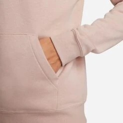 Women's Nike Sportswear Club Fleece Full-Zip Hoodie Pink Oxford/White - DQ5471 601 -Nike Store DQ5471 601 M5