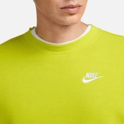 Women's Nike Sportswear Club Fleece Crewneck Sweatshirt Bright Cactus/White - DQ5473 308 11 Women's Nike Sportswear Club Fleece Crewneck Sweatshirt Bright Cactus/White - DQ5473 308 -Nike Store DQ5473 308 M5