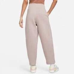 Women's Nike Sportswear Phoenix Fleece Curve Sweatpants Diffused Taupe/Sail - DQ5678 272 -Nike Store DQ5678 272 M3