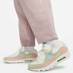 Women's Nike Sportswear Phoenix Fleece Curve Sweatpants Diffused Taupe/Sail - DQ5678 272 -Nike Store DQ5678 272 M6