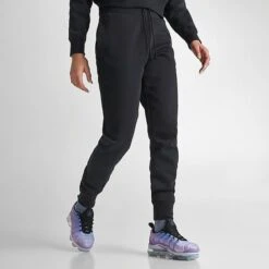 Women's Nike Sportswear Phoenix Fleece High-Waisted Jogger Sweatpants Black/Sail - DQ5688 010 -Nike Store DQ5688 010 M3