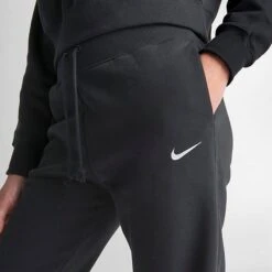 Women's Nike Sportswear Phoenix Fleece High-Waisted Jogger Sweatpants Black/Sail - DQ5688 010 -Nike Store DQ5688 010 M5