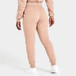 Women's Nike Sportswear Phoenix Fleece High-Waisted Jogger Sweatpants Hemp/Sail - DQ5688 200 -Nike Store DQ5688 200 M4