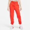 Women's Nike Sportswear Phoenix Fleece High-Waisted Jogger Sweatpants Picante Red/Sail - DQ5688 633 -Nike Store DQ5688 633 M1