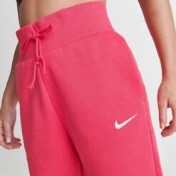 Women's Nike Sportswear Phoenix Fleece High-Waisted Jogger Sweatpants Light Fusion Red - DQ5688 648 -Nike Store DQ5688 648 M5