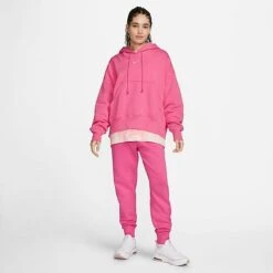 Women's Nike Sportswear Phoenix Fleece High-Waisted Jogger Sweatpants Pinksicle/Sail - DQ5688 684 -Nike Store DQ5688 684 M3