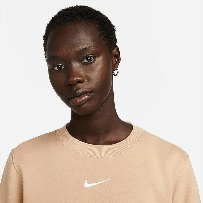 Women's Nike Sportswear Phoenix Fleece Crewneck Sweatshirt Hemp/Sail - DQ5751 200 6 Women's Nike Sportswear Phoenix Fleece Crewneck Sweatshirt Hemp/Sail - DQ5751 200 - Image 4