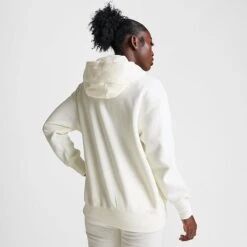 Women's Nike Sportswear Phoenix Fleece Oversized Full-Zip Hoodie Sail/Black - DQ5758 133 -Nike Store DQ5758 133 M4