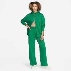 Women's Nike Sportswear Phoenix Fleece Oversized Full-Zip Hoodie Malachite/Sail - DQ5758 365 -Nike Store DQ5758 365 M3