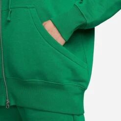 Women's Nike Sportswear Phoenix Fleece Oversized Full-Zip Hoodie Malachite/Sail - DQ5758 365 -Nike Store DQ5758 365 M5