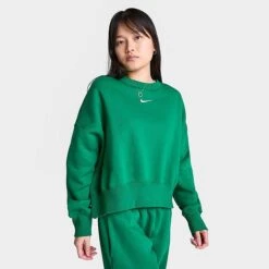 Women's Nike Sportswear Phoenix Fleece Oversized Crewneck Sweatshirt Malachite/Sail - DQ5761 365 9 Women's Nike Sportswear Phoenix Fleece Oversized Crewneck Sweatshirt Malachite/Sail - DQ5761 365 -Nike Store DQ5761 365 M3