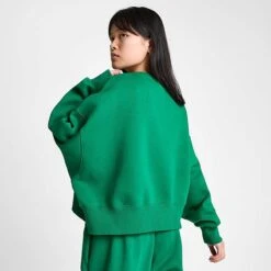 Women's Nike Sportswear Phoenix Fleece Oversized Crewneck Sweatshirt Malachite/Sail - DQ5761 365 10 Women's Nike Sportswear Phoenix Fleece Oversized Crewneck Sweatshirt Malachite/Sail - DQ5761 365 -Nike Store DQ5761 365 M4