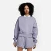 Women's Nike Sportswear Phoenix Fleece Oversized Crewneck Sweatshirt Indigo Haze/Sail - DQ5761 519 -Nike Store DQ5761 519 M1
