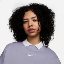 Women's Nike Sportswear Phoenix Fleece Oversized Crewneck Sweatshirt Indigo Haze/Sail - DQ5761 519 -Nike Store DQ5761 519 M4