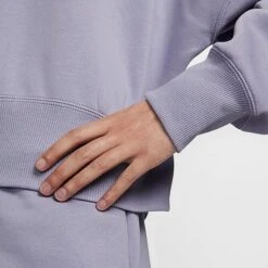 Women's Nike Sportswear Phoenix Fleece Oversized Crewneck Sweatshirt Indigo Haze/Sail - DQ5761 519 -Nike Store DQ5761 519 M5