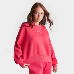 Women's Nike Sportswear Phoenix Fleece Oversized Crewneck Sweatshirt - DQ5761 648