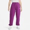 Women's Nike Sportswear Club Fleece Mid-Rise Oversized Sweatpants Viotech/White - DQ5800 503 -Nike Store DQ5800 503 M1