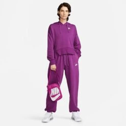 Women's Nike Sportswear Club Fleece Mid-Rise Oversized Sweatpants Viotech/White - DQ5800 503 -Nike Store DQ5800 503 M2