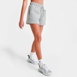 Women's Nike Sportswear Club Fleece Mid-Rise Shorts Dark Grey Heather/White - DQ5802 063 -Nike Store DQ5802 063 M3