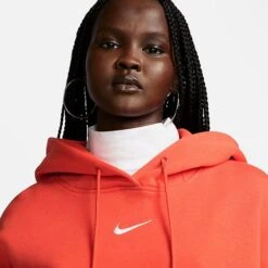 Women's Nike Sportswear Phoenix Fleece Oversized Pullover Hoodie Picante Red/Sail - DQ5858 633 10 Women's Nike Sportswear Phoenix Fleece Oversized Pullover Hoodie Picante Red/Sail - DQ5858 633 -Nike Store DQ5858 633 M4