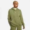 Women's Nike Sportswear Phoenix Fleece Oversized Pullover Hoodie Alligator/Sail - DQ5860 334 -Nike Store DQ5860 334 M1