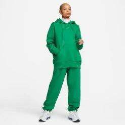 Women's Nike Sportswear Phoenix Fleece Oversized Pullover Hoodie Malachite/Sail - DQ5860 365 -Nike Store DQ5860 365 M3