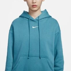 Women's Nike Sportswear Phoenix Fleece Oversized Pullover Hoodie Noise Aqua/Sail - DQ5860 440 10 Women's Nike Sportswear Phoenix Fleece Oversized Pullover Hoodie Noise Aqua/Sail - DQ5860 440 -Nike Store DQ5860 440 M4