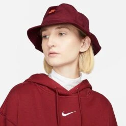 Women's Nike Sportswear Phoenix Fleece Oversized Pullover Hoodie Team Red/White - DQ5860 677 -Nike Store DQ5860 677 M4