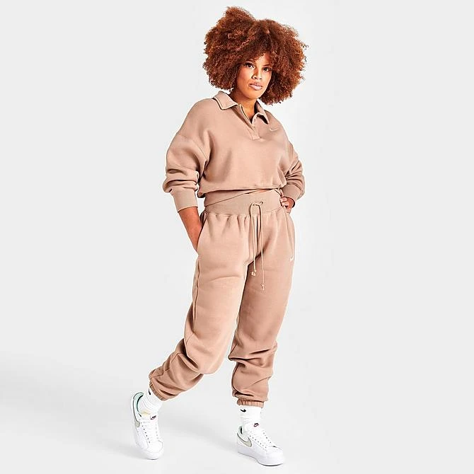 Women's Nike Sportswear Phoenix Fleece Oversized High-Waist Jogger Pants Hemp/Sail - DQ5887 200 4 Women's Nike Sportswear Phoenix Fleece Oversized High-Waist Jogger Pants Hemp/Sail - DQ5887 200 - Image 2