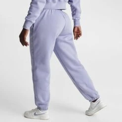 Women's Nike Sportswear Phoenix Fleece Oversized High-Waist Jogger Pants Indigo Haze/Sail - DQ5887 519 -Nike Store DQ5887 519 M4