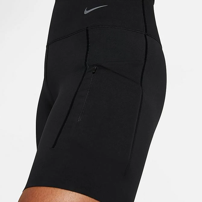 Women's Nike Go Firm-Support High-Waisted 8-Inch Bike Shorts Black/Black - DQ5923 010 6 Women's Nike Go Firm-Support High-Waisted 8-Inch Bike Shorts Black/Black - DQ5923 010 - Image 4