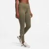 Women's Nike One Therma-FIT Mid-Rise Training Tights Medium Olive/Black - DQ6186 222 -Nike Store DQ6186 222 M1