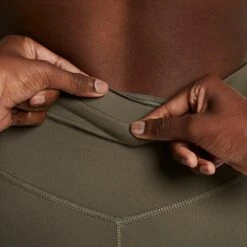 Women's Nike One Therma-FIT Mid-Rise Training Tights Medium Olive/Black - DQ6186 222 -Nike Store DQ6186 222 M4