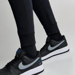 Nike Sportswear Club Fleece Cuffed Jogger Pants Black/White/Light Blue - DQ8385 010 -Nike Store DQ8385 010 M6