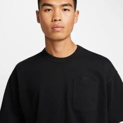 Men's Nike Sportswear Premium Essentials Pocket T-Shirt Black/Black - DQ9295 010 -Nike Store DQ9295 010 M4