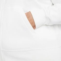 Women's Nike Sportswear Club Fleece Full-Zip Hoodie (Plus Size) White/Black - DV5211 100 11 Women's Nike Sportswear Club Fleece Full-Zip Hoodie (Plus Size) White/Black - DV5211 100 -Nike Store DV5211 100 M5