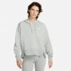 Women's Nike Sportswear Club Fleece Hoodie Dark Grey Heather/White - DV5645 063 -Nike Store DV5645 063 M1