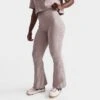 Women's Nike Sportswear High-Waisted Wide Leg Ribbed Jersey Pants Diffused Taupe/White - DV7868 272 -Nike Store DV7868 272 M1