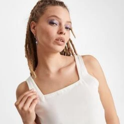 Women's Nike Sportswear Jersey Cami Tank Sail/Black - DV7952 133 -Nike Store DV7952 133 M5