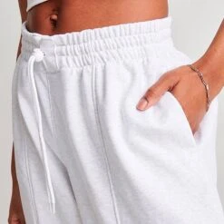 Women's Nike Sportswear Circa 96 High-Waisted French Terry Jogger Pants Birch Heather - DV8088 051 -Nike Store DV8088 051 M6