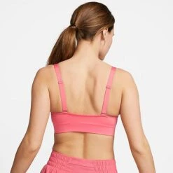 Women's Nike Dri-FIT Indy Plunge Cutout Bra Sea Coral/Celestial Gold - DV9837 894 -Nike Store DV9837 894 M3