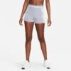 Women's Nike Pro Dri-FIT Femme Shorts Indigo Haze/Oxygen Purple/Gridiron/Gridiron - DX0059 519 -Nike Store DX0059 519 M1