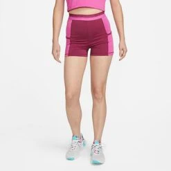 Women's Nike Pro Dri-FIT Femme Shorts Rosewood/Active Fuchsia//Pinksicle/Pinksicle - DX0059 653