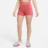 Women's Nike Pro Dri-FIT Femme Shorts Adobe/Sea Coral/Coconut Milk/Coconut Milk - DX0059 655 -Nike Store DX0059 655 M1