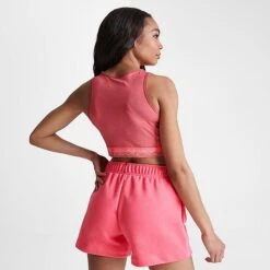 Women's Nike Pro Dri-FIT Crop Tank Adobe/Sea Coral - DX0061 655 -Nike Store DX0061 655 M4